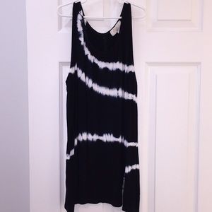 indigo and white comfy tie dye tank